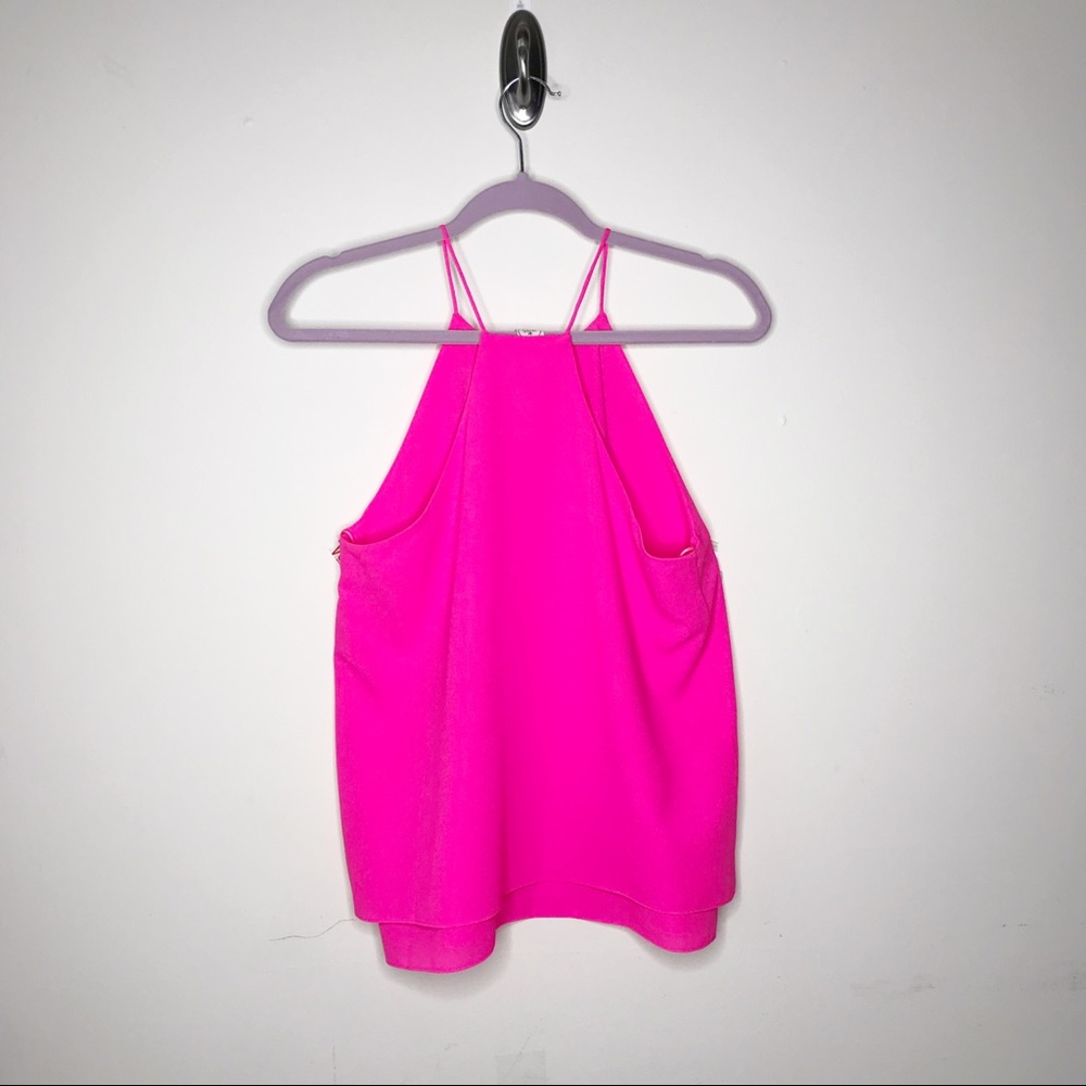 🌸 PAPER CRANE NWT Neon Pink Tank Top Size S - Picture 5 of 5